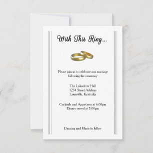 Met deze Ring... - Ontvangst Uitnodiging