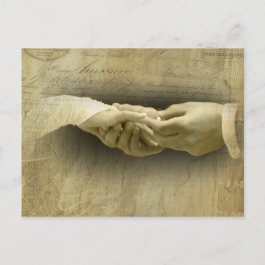 Met deze Ring, Romantic Vintage Wedding Love Briefkaart (Voorkant)