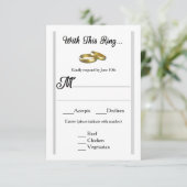 Met deze Ring... - RSVP Card (Staand voorkant)