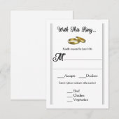 Met deze Ring... - RSVP Card Kaartje (Voorkant / Achterkant)