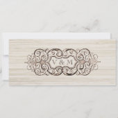 Met deze ring, Vintage Wedding Ticket Uitnodiging (Achterkant)