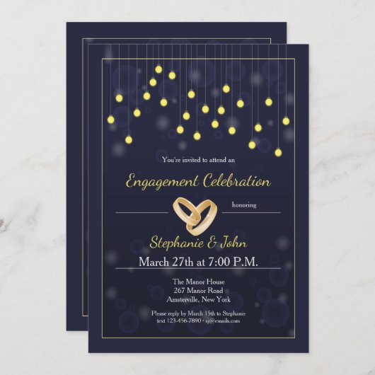 Met deze ringuitnodiging kaart (Voorkant / Achterkant)