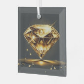 met diamanten ingelegd edelsteen glas ornament (Voorkant links)