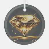 met diamanten ingelegd glas ornament (Voorkant)