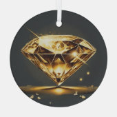 met diamanten ingelegd glas ornament (Achterkant)