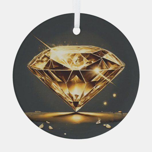 met diamanten ingelegd glas ornament (Achterkant)