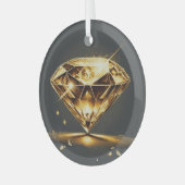 met diamanten ingelegd glas ornament (Voorkant links)