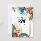 Met dieetkeuze Hibiscus Serenade Paradise RSVP Kaartje (Voorkant)