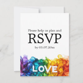 🌈 Met dieetkeuze LGBTQ geschilderd met liefde RSVP Kaartje