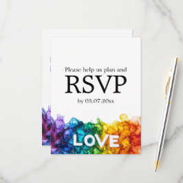 🌈 Met dieetkeuze LGBTQ geschilderd met liefde RSVP Kaartje