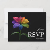 🌈 Met dieetkeuze RSVP Technicolor Love Kaartje (Voorkant)