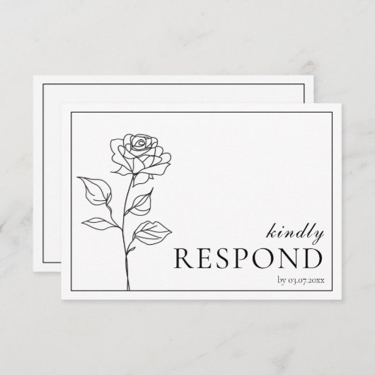 Met dieetopties RSVP Timeless Bloom (Voorkant / Achterkant)