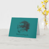 Met diep medeleven, Blauwgroen Roos Kaart (Gele Bloem)