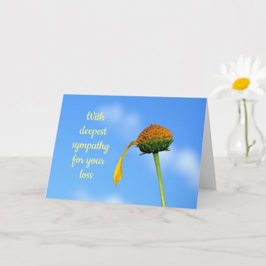Met diep medeleven - met een bloem kaart (Kleine Plant)