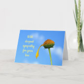 Met diep medeleven - met een bloem kaart (Voorkant)
