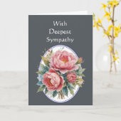 Met diep medeleven Mooie Pioenentuin Bloemen Kaart (Gele Bloem)