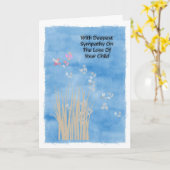 Met diepe sympathie voor het verlies van uw kind kaart (Gele Bloem)