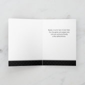 Met diepe sympathie White Calla Lilies Leafy Green Kaart (Binnen)