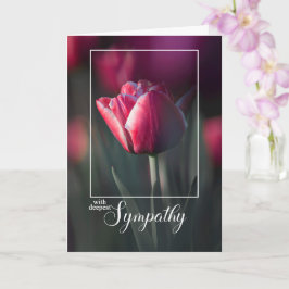 Met diepste medeleven rijke roze tulp kaart