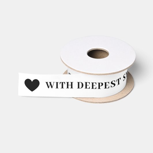 Met diepste medeleven witte lint met naam (Spoel)