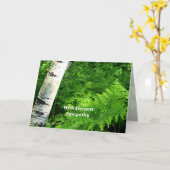 Met diepste sympathie, Aspen met varens Groet Kaart (Gele Bloem)