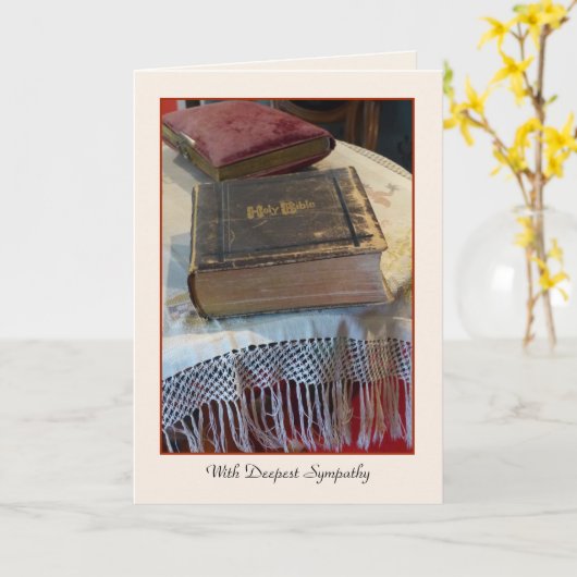 Met diepste sympathie, Bijbelse groet Kaart (Gele Bloem)