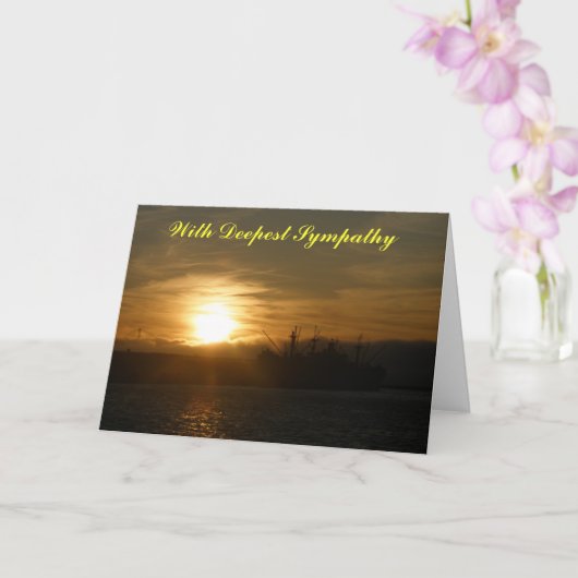 Met diepste sympathie - blanco binnenin Kaart (Orchidee)