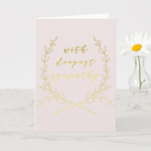 Met diepste sympathie - Blush Pink Condolly Kaart