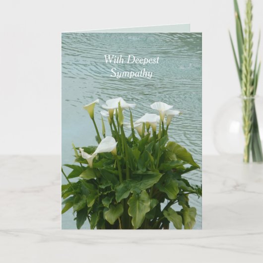 Met diepste sympathie, Calla Lilies Kaart (Voorkant)