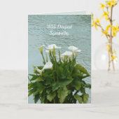 Met diepste sympathie, Calla Lilies Kaart (Gele Bloem)