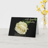 Met diepste sympathie crème Roos Kaart (Gele Bloem)
