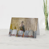 Met diepste sympathie duif kaart (Voorkant)