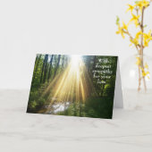 Met diepste sympathie - Groen bos en zonnestralen Kaart (Gele Bloem)