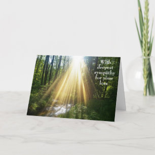 Met diepste sympathie - Groen bos en zonnestralen Kaart