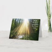 Met diepste sympathie - Groen bos en zonnestralen Kaart (Voorkant)