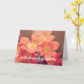 Met diepste sympathie heerlijk bloederig medeleven kaart (Gele Bloem)