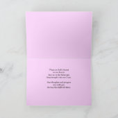 Met diepste sympathie, ijsbloemen, paarse bloemen kaart (Binnen)