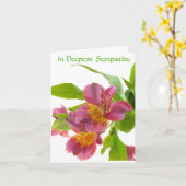 Met diepste sympathie kaart (Gele Bloem)