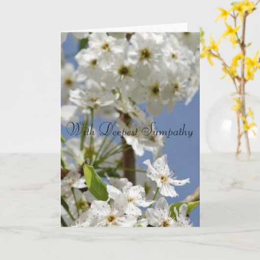 met diepste sympathie kaart (Gele Bloem)