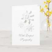 "Met diepste sympathie" Kaart met Floral Greetings (Gele Bloem)