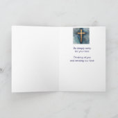 Met diepste sympathie Kruiskruis Jezus Christelijk Kaart (Binnen)
