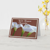 Met diepste sympathie-lelies kaart (Gele Bloem)