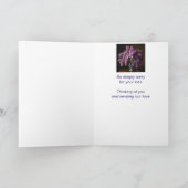 Met diepste sympathie Lila tuinbloemen Kaart (Binnen)