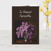 Met diepste sympathie Lila tuinbloemen Kaart (Gele Bloem)