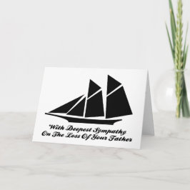 Met Diepste Sympathie op Verlies van de Zeilboot Kaart