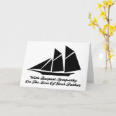 Met Diepste Sympathie op Verlies van de Zeilboot Kaart (Gele Bloem)