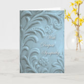 Met diepste sympathie, Plant vormen in blauw Kaart (Gele Bloem)