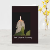 Met diepste sympathie, verbluffende kaars kaart (Gele Bloem)