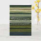 Met diepste sympathie, verlies van kleinkind, drad kaart (Gele Bloem)