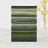 Met diepste sympathie, verlies van opa, draden kaart (Gele Bloem)
